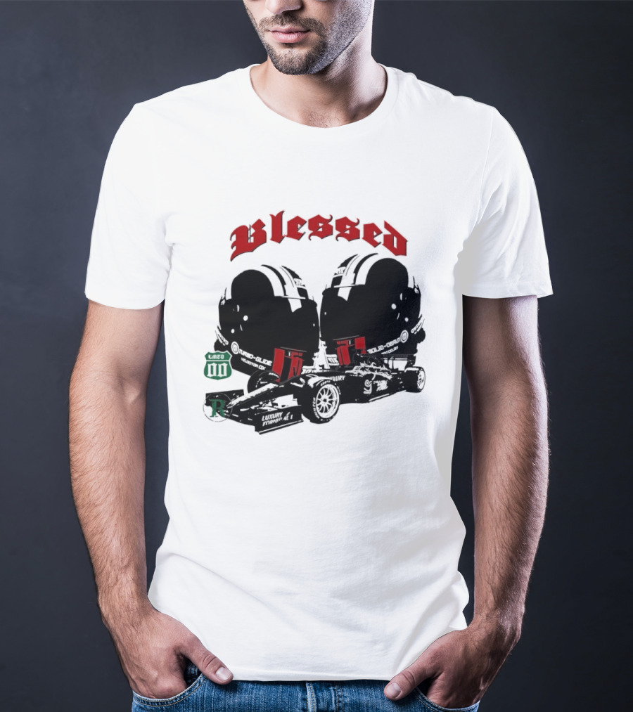 Blessed Formula 1 Racing Vintage Car T-Shirt