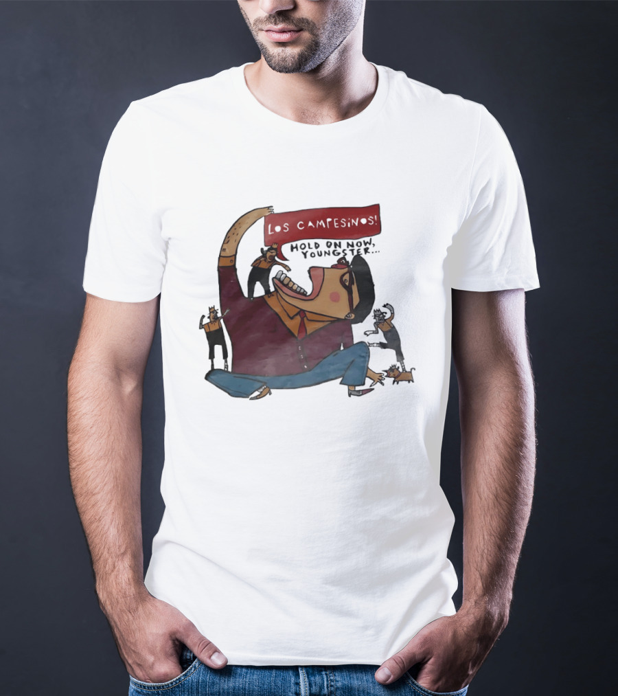 Los Campesinos Hold On Now Youngster Illustrated Characters In Motion T-Shirt