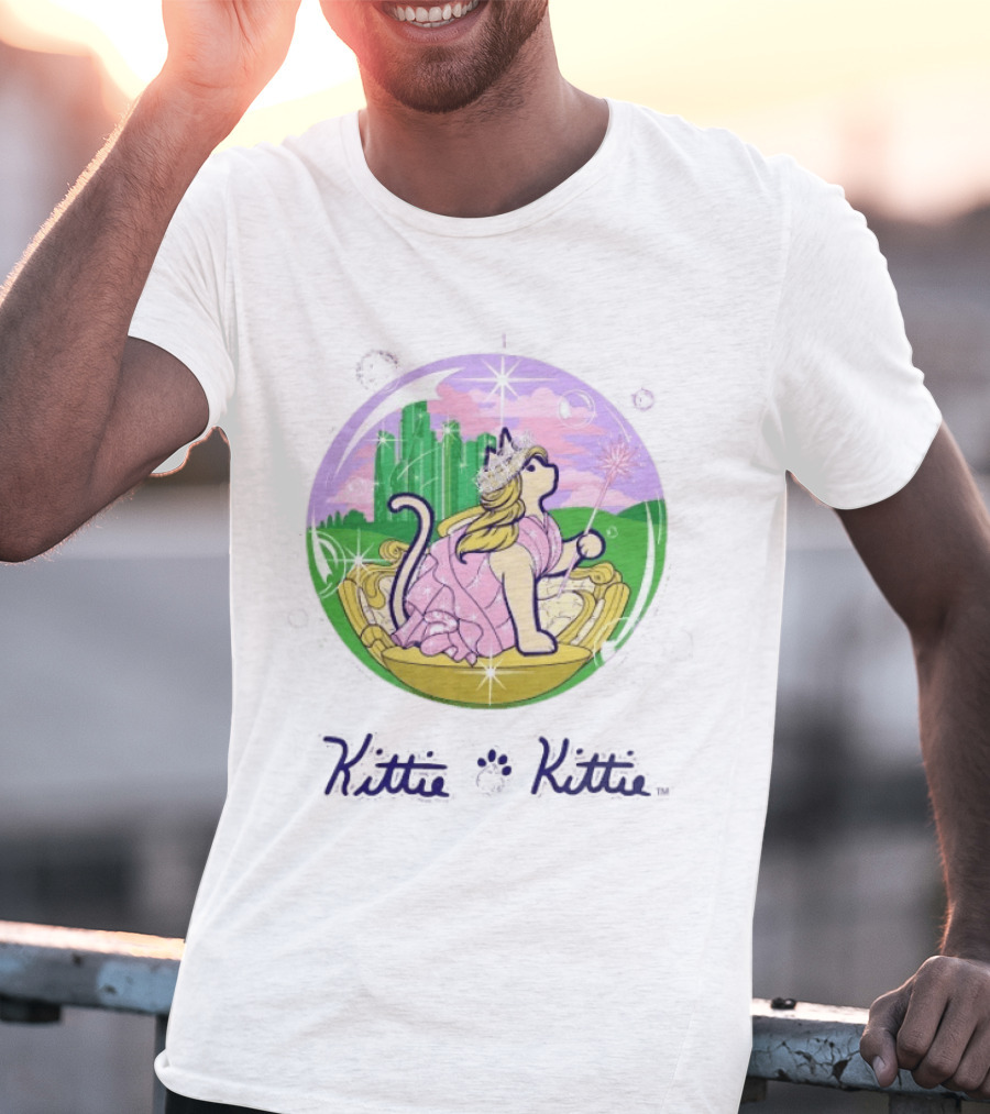 Witch Kittie Kittie Wizard City Cat Bubble Magic T-Shirt