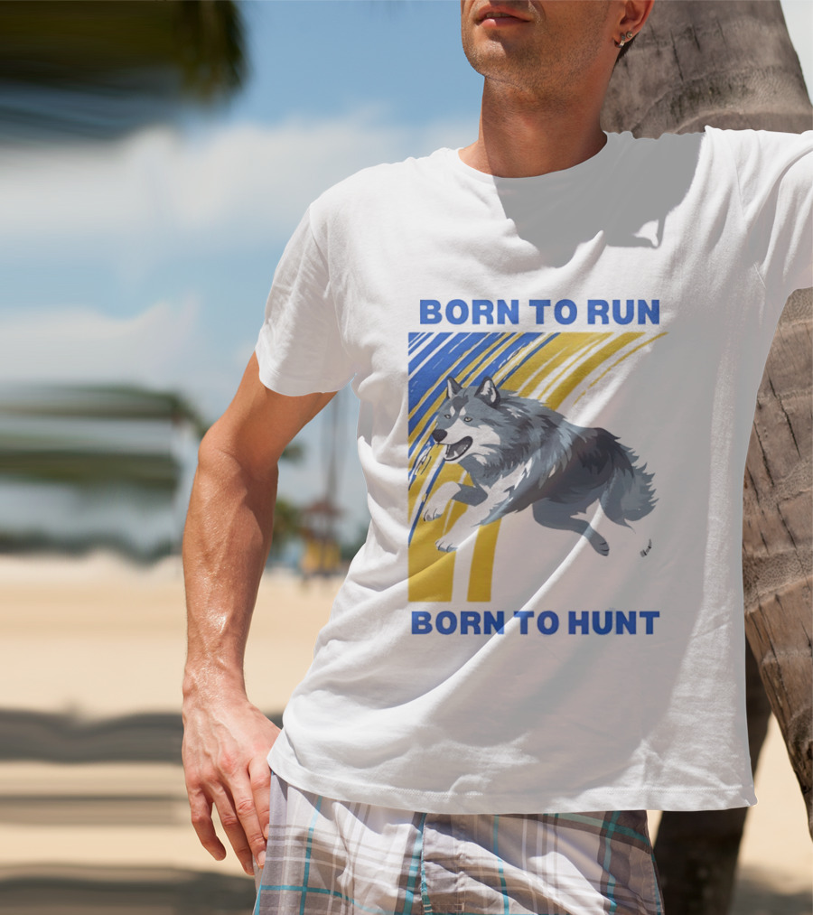 Born To Run Born To Hunt Wolf T-Shirt