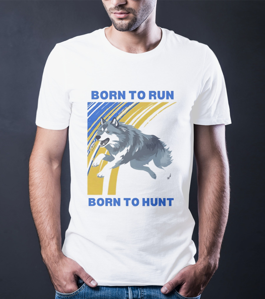 Born To Run Born To Hunt Wolf T-Shirt