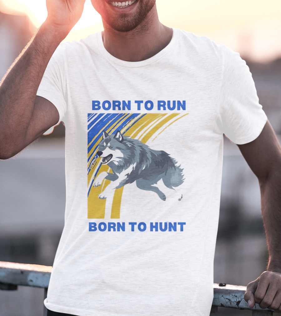 Born To Run Born To Hunt Wolf T-Shirt
