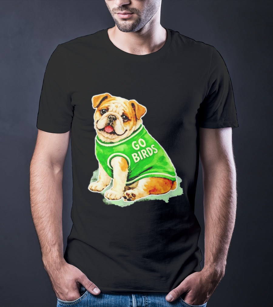 Briish Bulldog Go Birds Phillygoat Passyunk Avenue Green Jersey T-Shirt