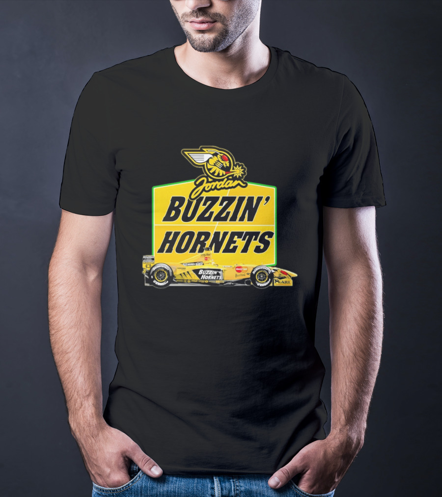 Buzzin' Hornets Jordan F1 En Honda Car T-Shirt