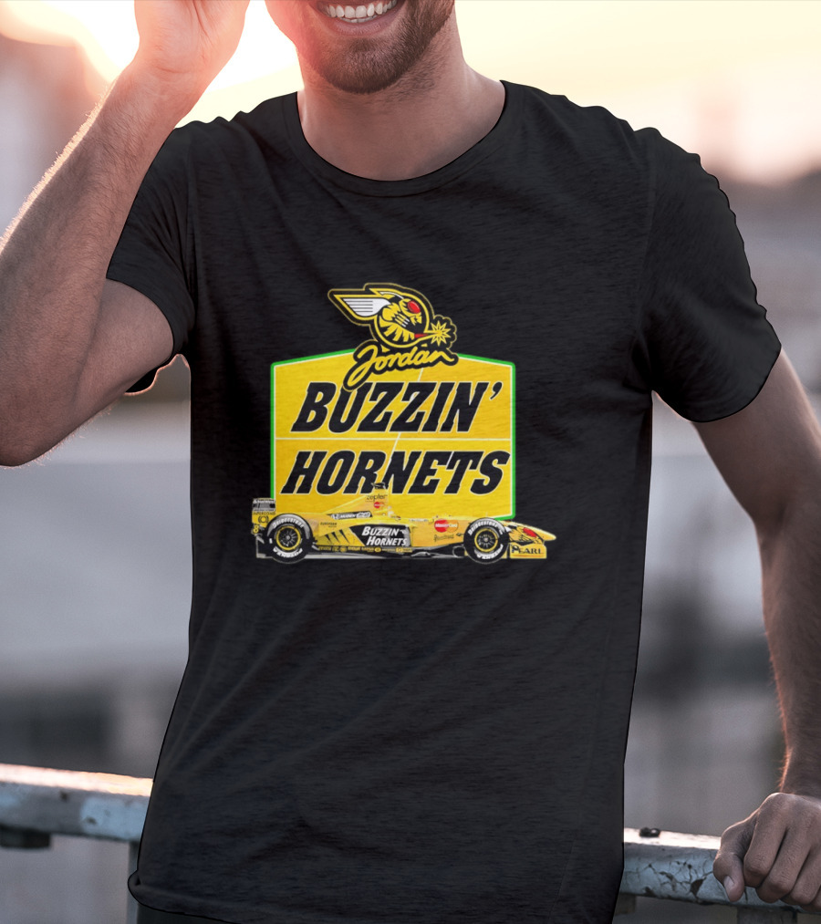 Buzzin' Hornets Jordan F1 En Honda Car T-Shirt