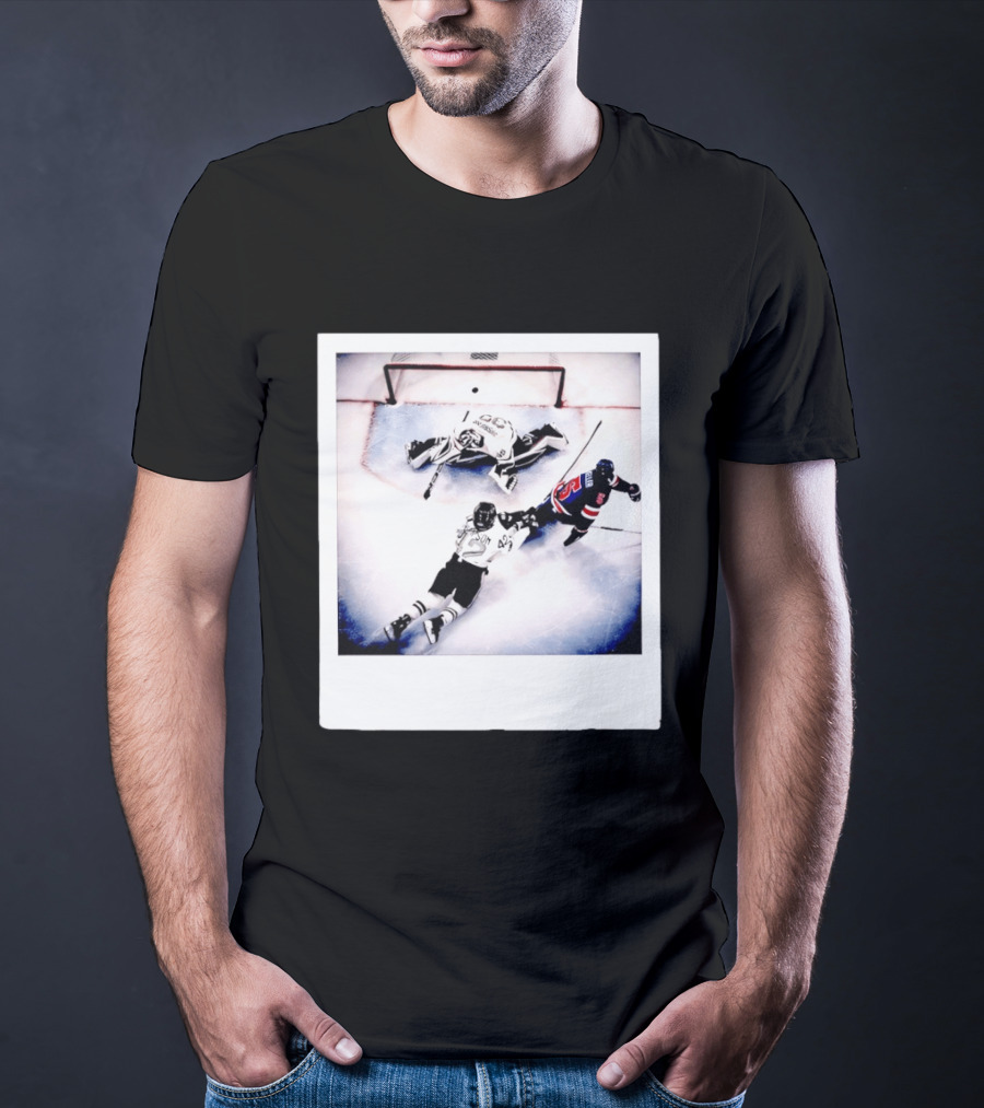 Women's Hockey USA Golden Goal Megan Keller Polaroid Picture T-Shirt