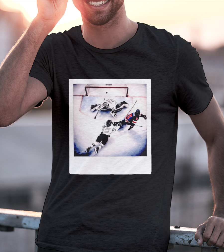 Women's Hockey USA Golden Goal Megan Keller Polaroid Picture T-Shirt