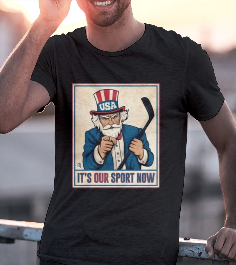 USA Hockey Uncle Sam It's Our Sport Now T-Shirt