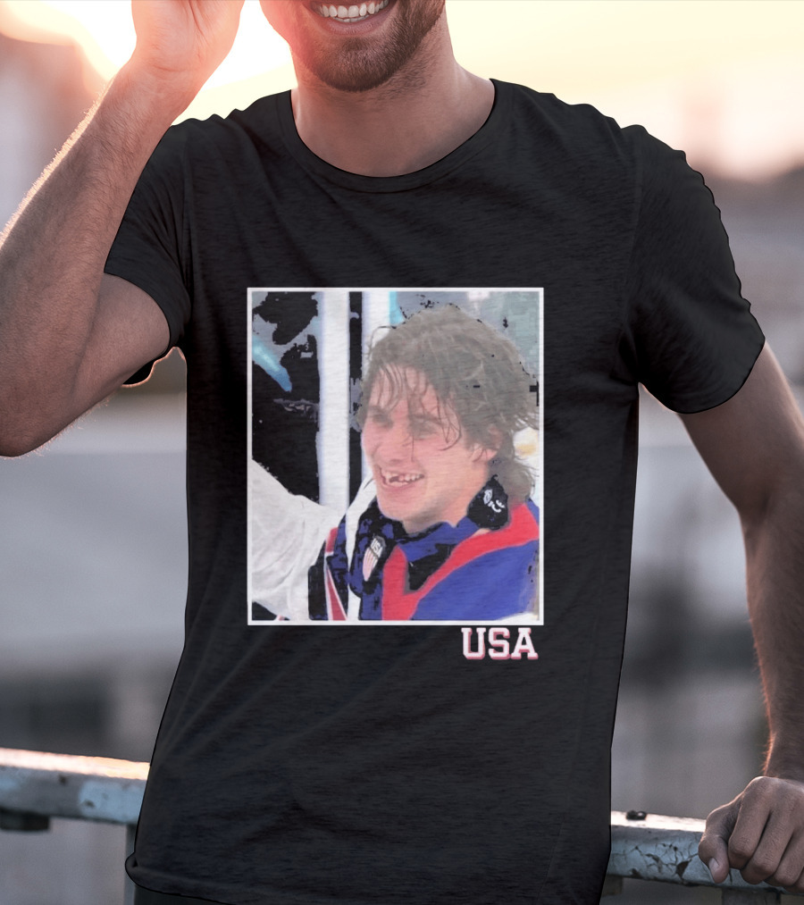 USA Hockey Jack Hughes Overtime Winner Celebration Moment T-Shirt