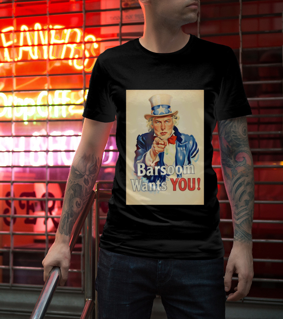 Elon Musk Uncle Sam Barsoom Wants You T-Shirt