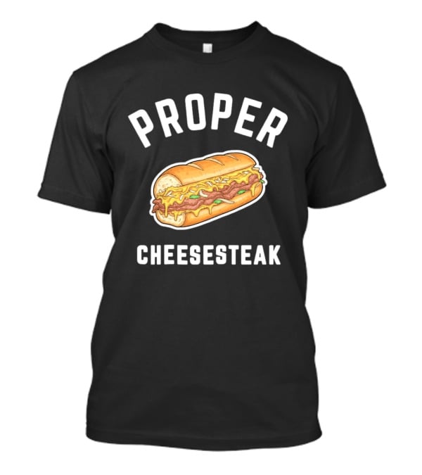 Proper Cheesesteak Sandwich Illustration With Cheese And Onions T-Shirt