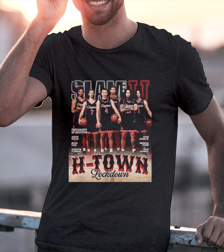 Slam U H Town Lockdown University Of Houston Basketball Team Cover T-Shirt