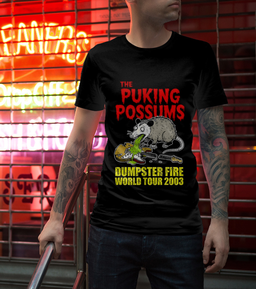 The Puking Possums Dumpster Fire World Tour 2003 Puking Possum T-Shirt