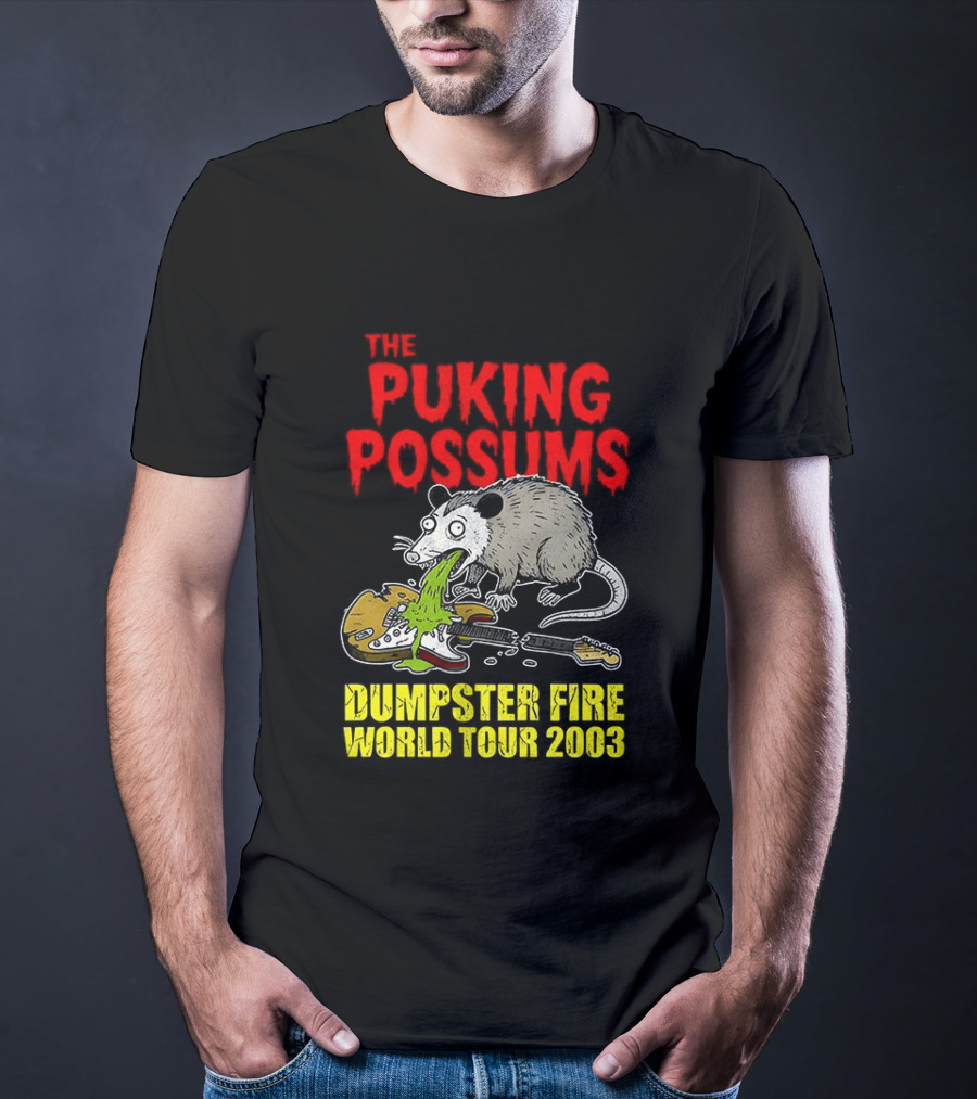 The Puking Possums Dumpster Fire World Tour 2003 Puking Possum T-Shirt