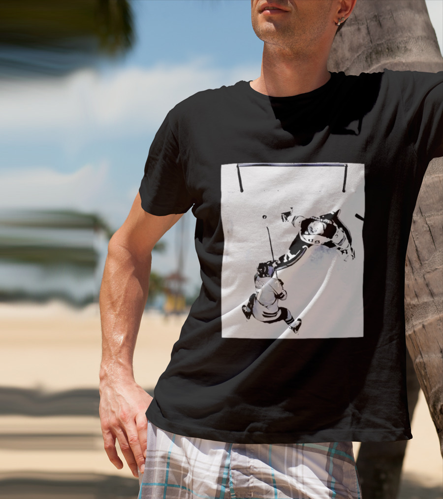 Connor Hellebuyck USA Olympic Gold Medal Win Hockey Action T-Shirt