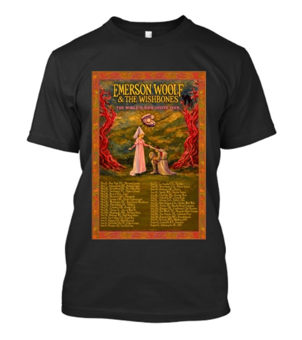 Emerson Woolf And The Wishbones Tour Dates The World Is Your Oyster Tour 2026 Concert T-Shirt