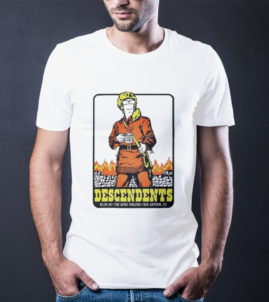 Descendents Coffee Aztec Theatre San Antonio Feb 28 2026 T-Shirt