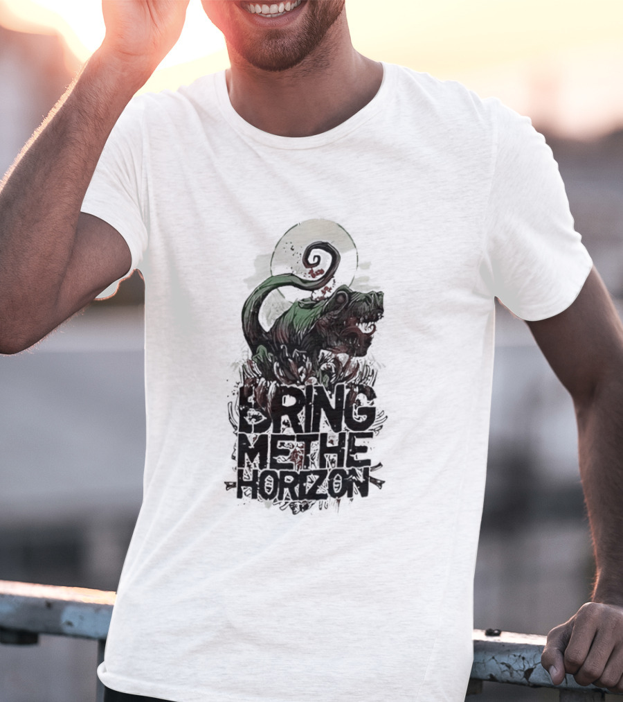 Dinosaur Bring Me The Horizon Spiral Tail T-Shirt