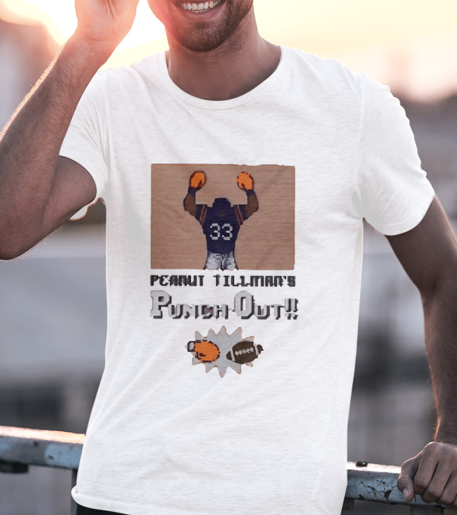 Peanut Tillman Punch Out 33 Chicago Bears Football T-Shirt