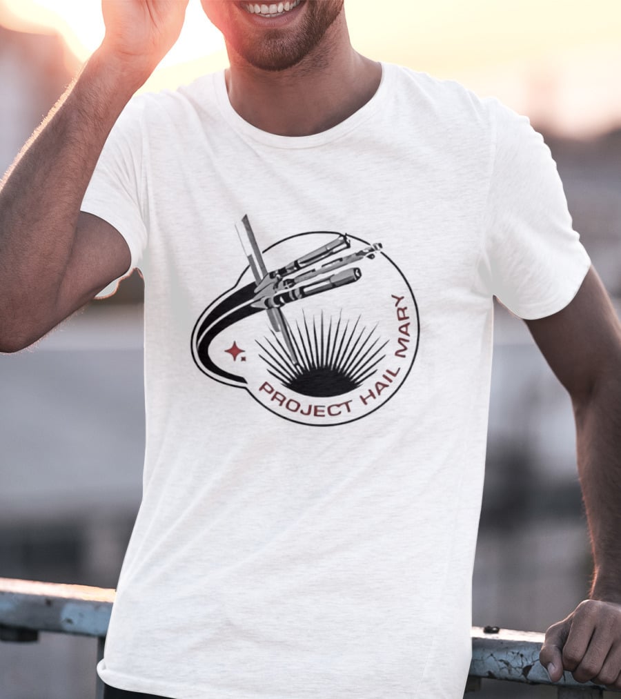 Project Hail Mary Space Mission Emblem Starburst Planetary Pathways T-Shirt