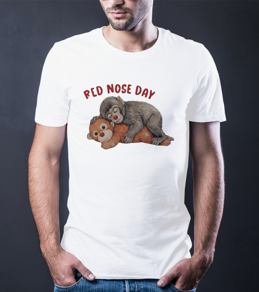 Red Nose Day Punch Monkey And Toy T-Shirt