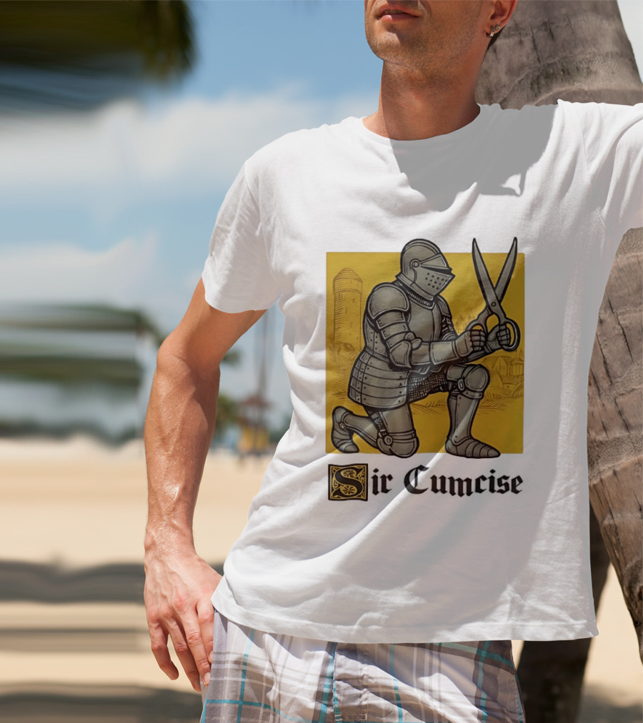 Sir Cumcise Knight Armor With Scissors Medieval T-Shirt