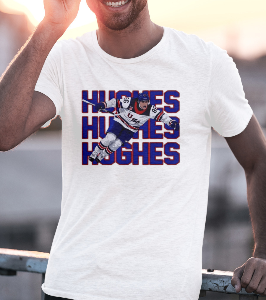 Team USA Jack Hughes Iconic Game Winning Goal Celebration T-Shirt
