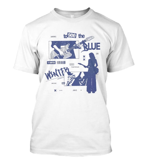 To See The Blue Winter Music Band Guitar T-Shirt