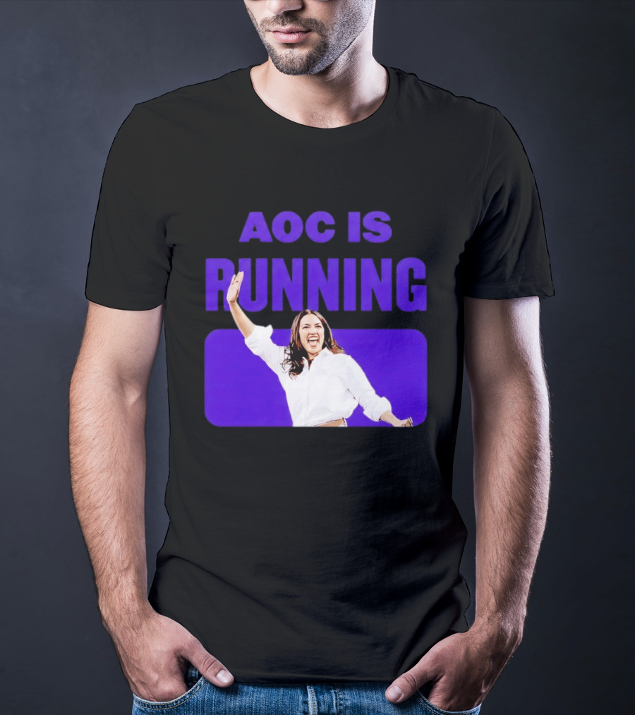 AOC Is Running For President 2028 Bold Campaign Enthusiasm T-Shirt