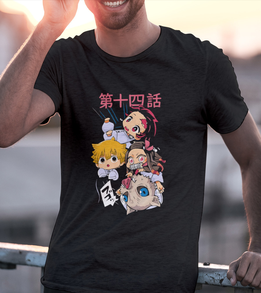 Chibi Anime Characters Playful Expressions T-Shirt