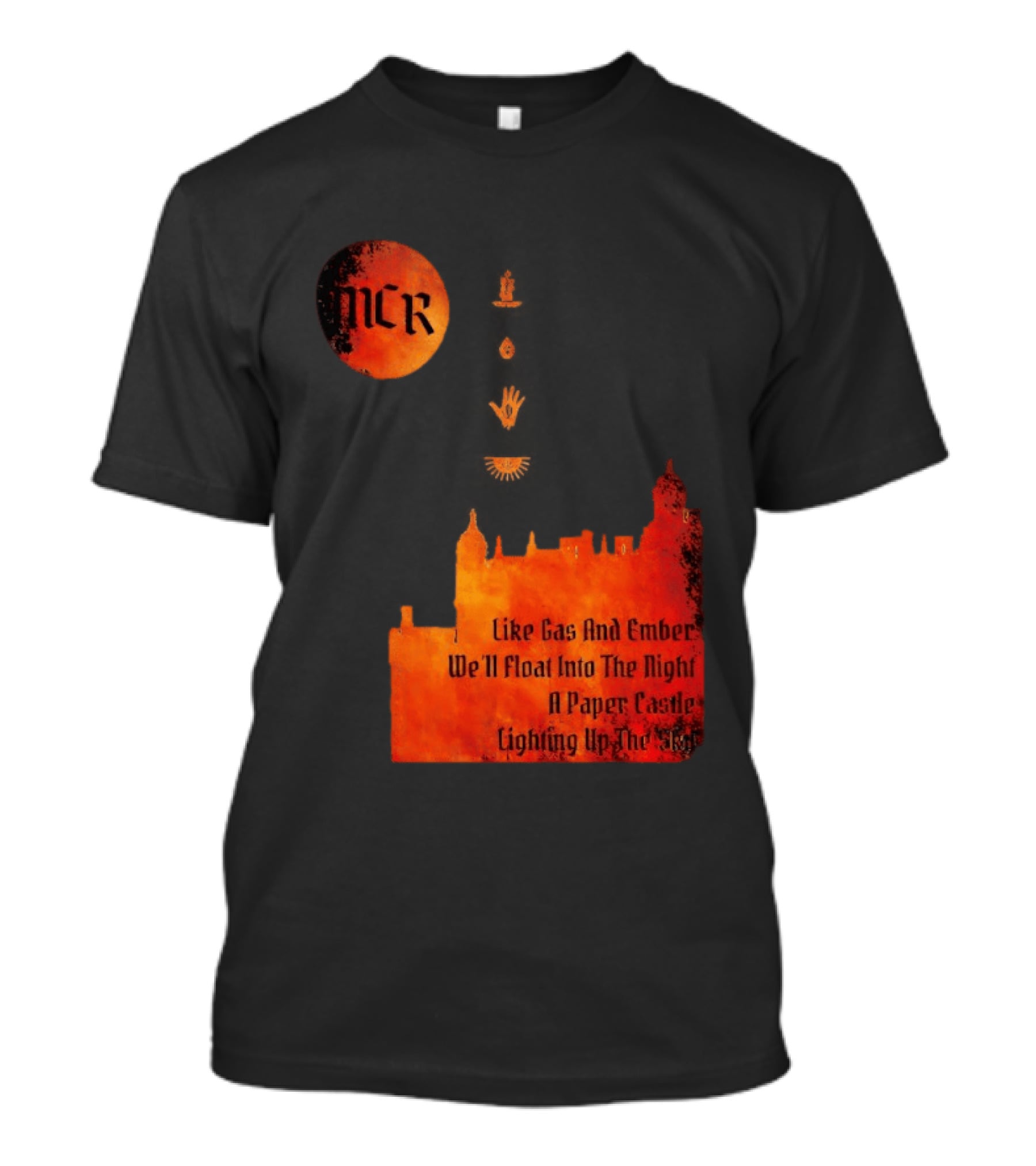 MCR Like Gas And Ember We'll Float Into The Night A Paper Castle Lighting Up The Sky T-Shirt