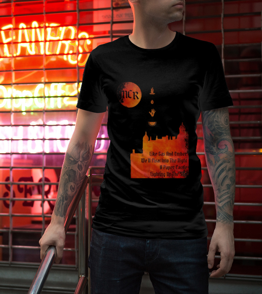 MCR Like Gas And Ember We'll Float Into The Night A Paper Castle Lighting Up The Sky T-Shirt