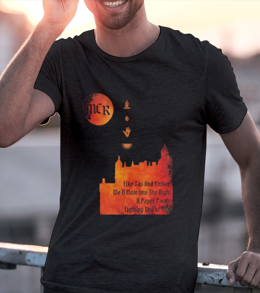 MCR Like Gas And Ember We'll Float Into The Night A Paper Castle Lighting Up The Sky T-Shirt
