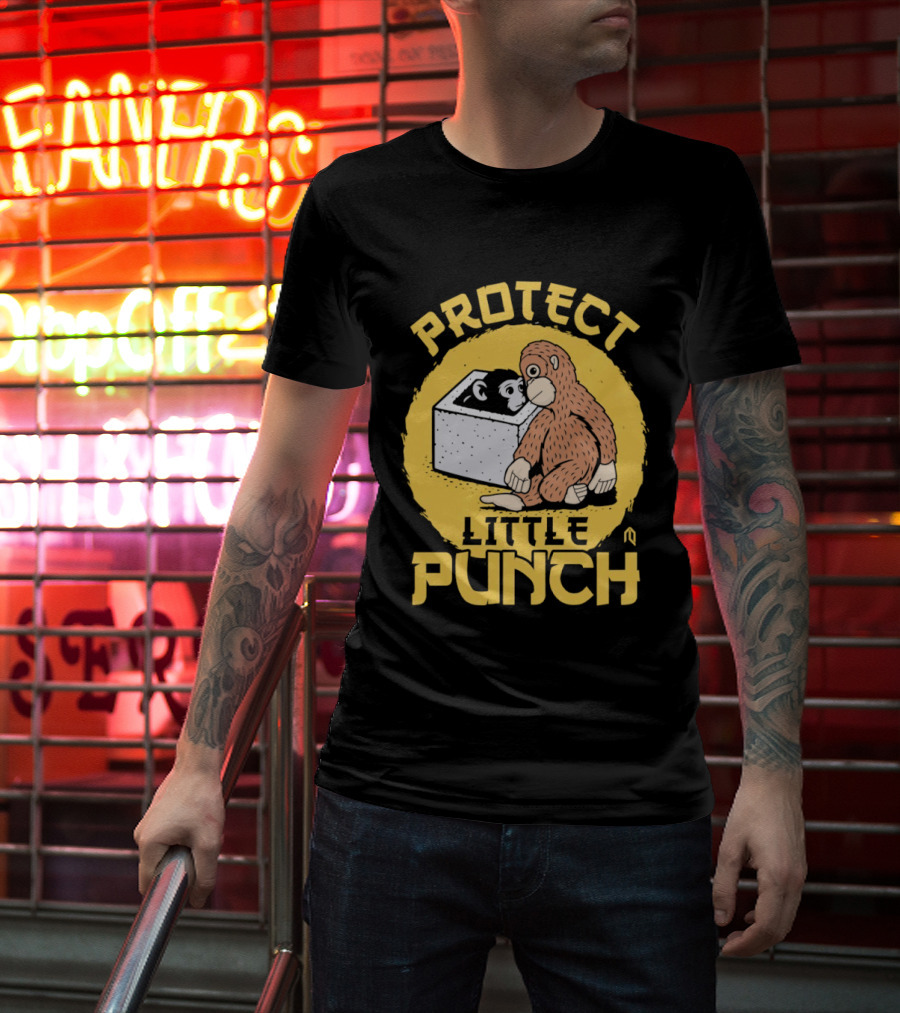 Protect Little Punch The Monkey T-Shirt