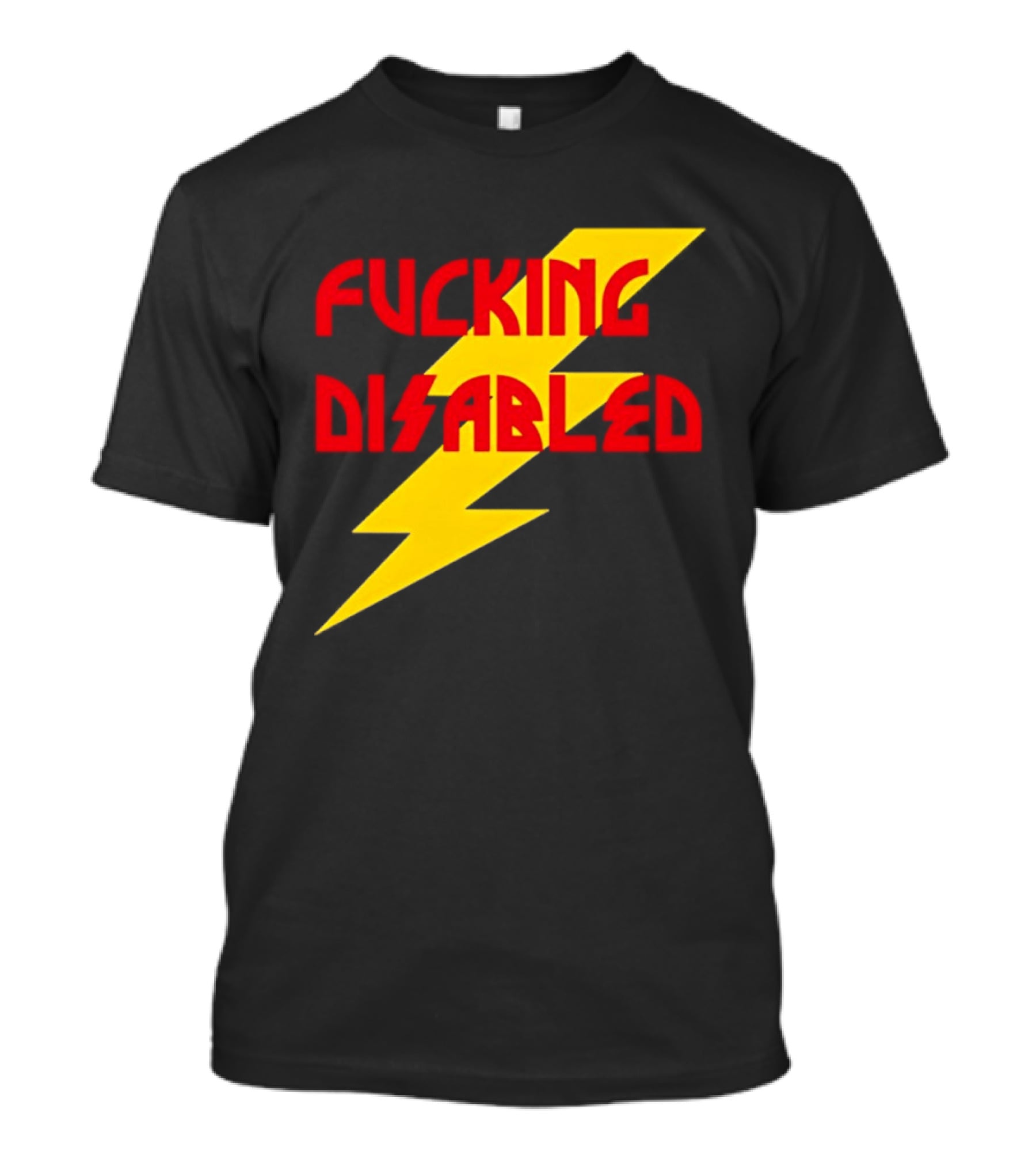 Fcking Disabled Lightning Bolt T-Shirt