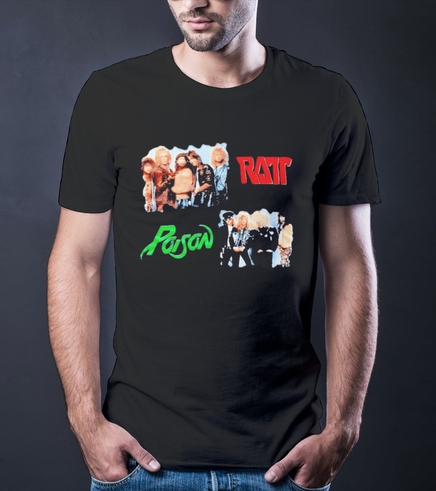 Ratt Poison 80s Glam Metal Band T-Shirt