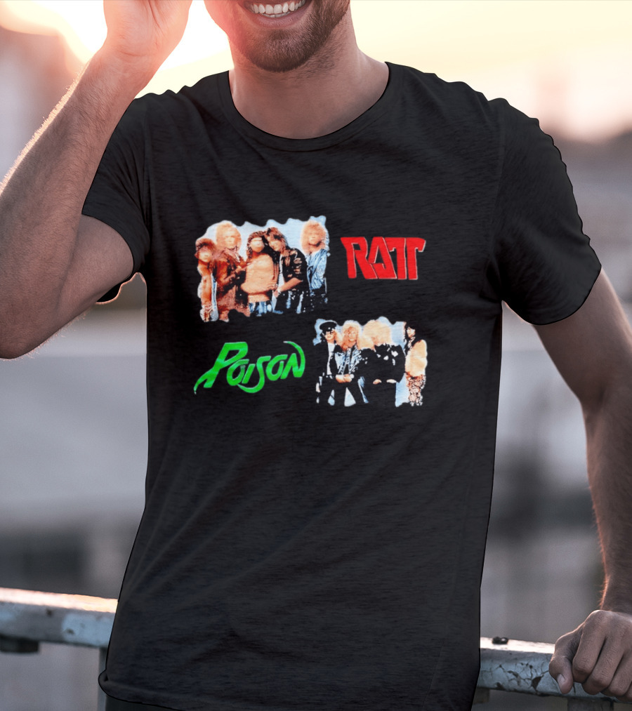 Ratt Poison 80s Glam Metal Band T-Shirt