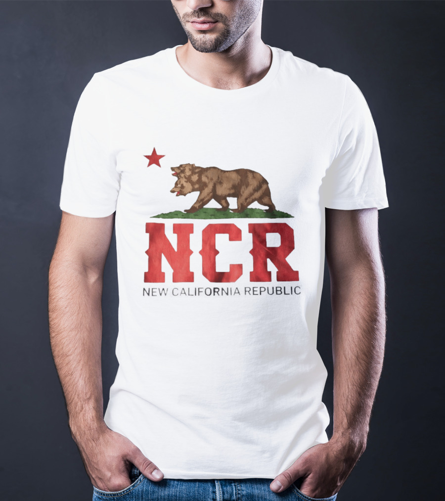 Fallout NCR Bear New California Republic Flag T-Shirt
