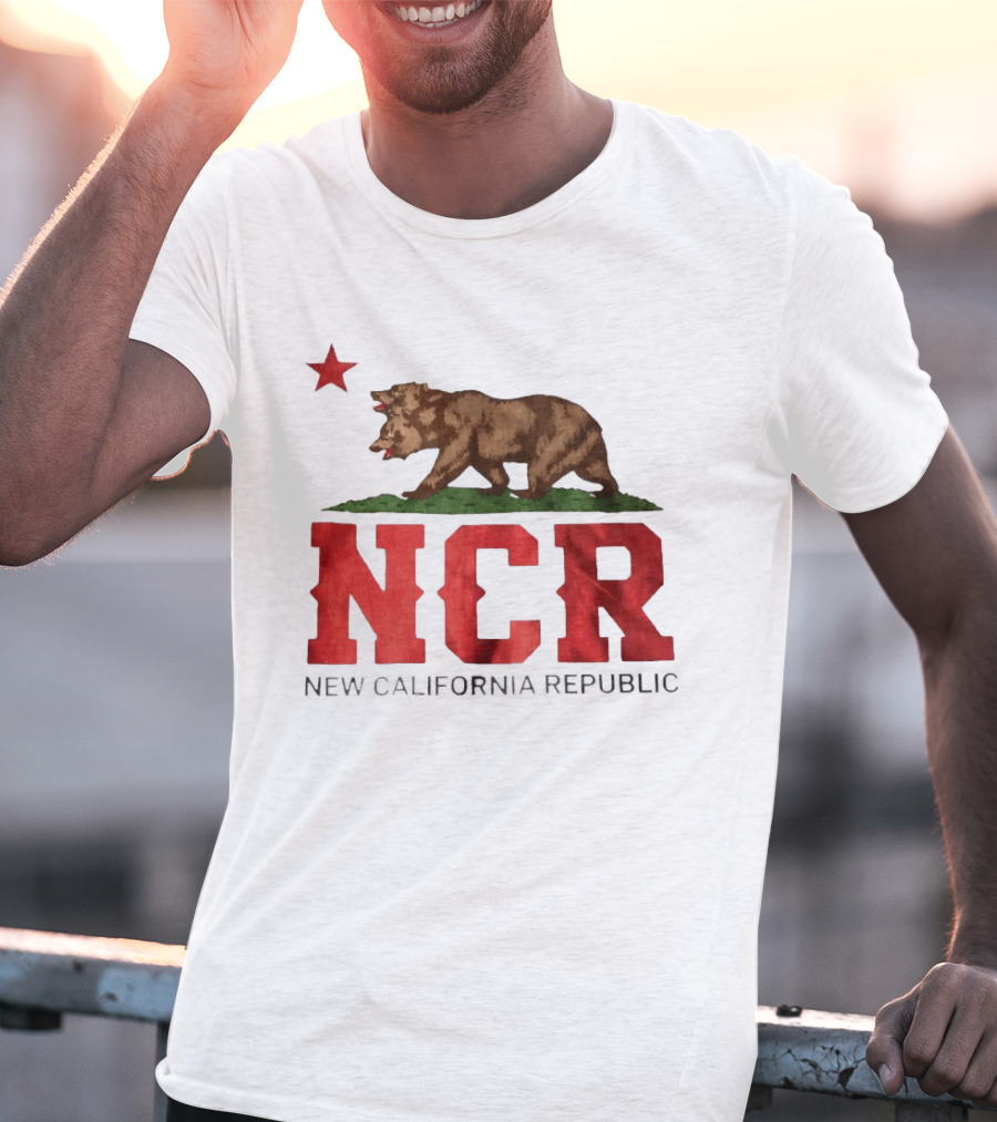 Fallout NCR Bear New California Republic Flag T-Shirt