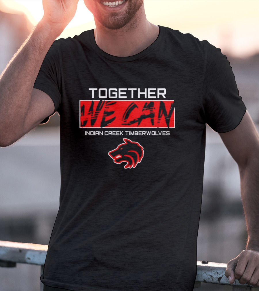 Together We Can Indian Creek Timberwolves Wolf Head T-Shirt