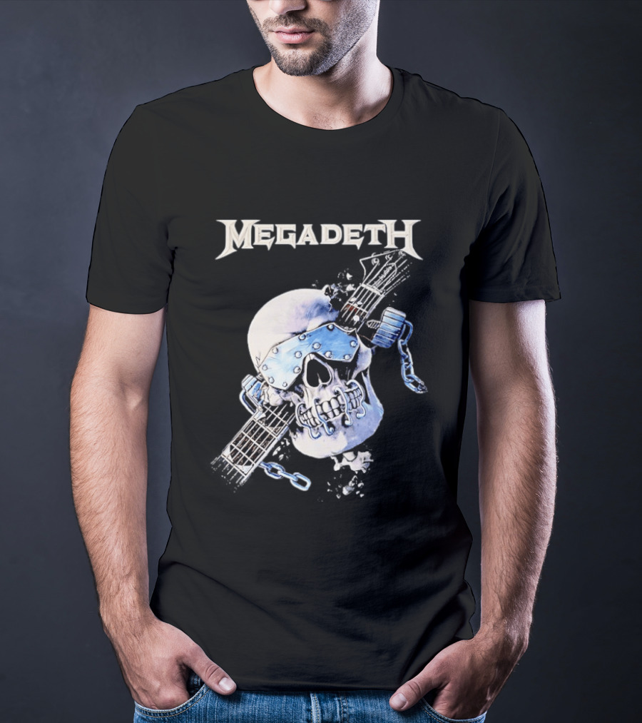 Vic Let There Be Shred Megadeth Canada 2026 Tour Skull Chains Guitar T-Shirt