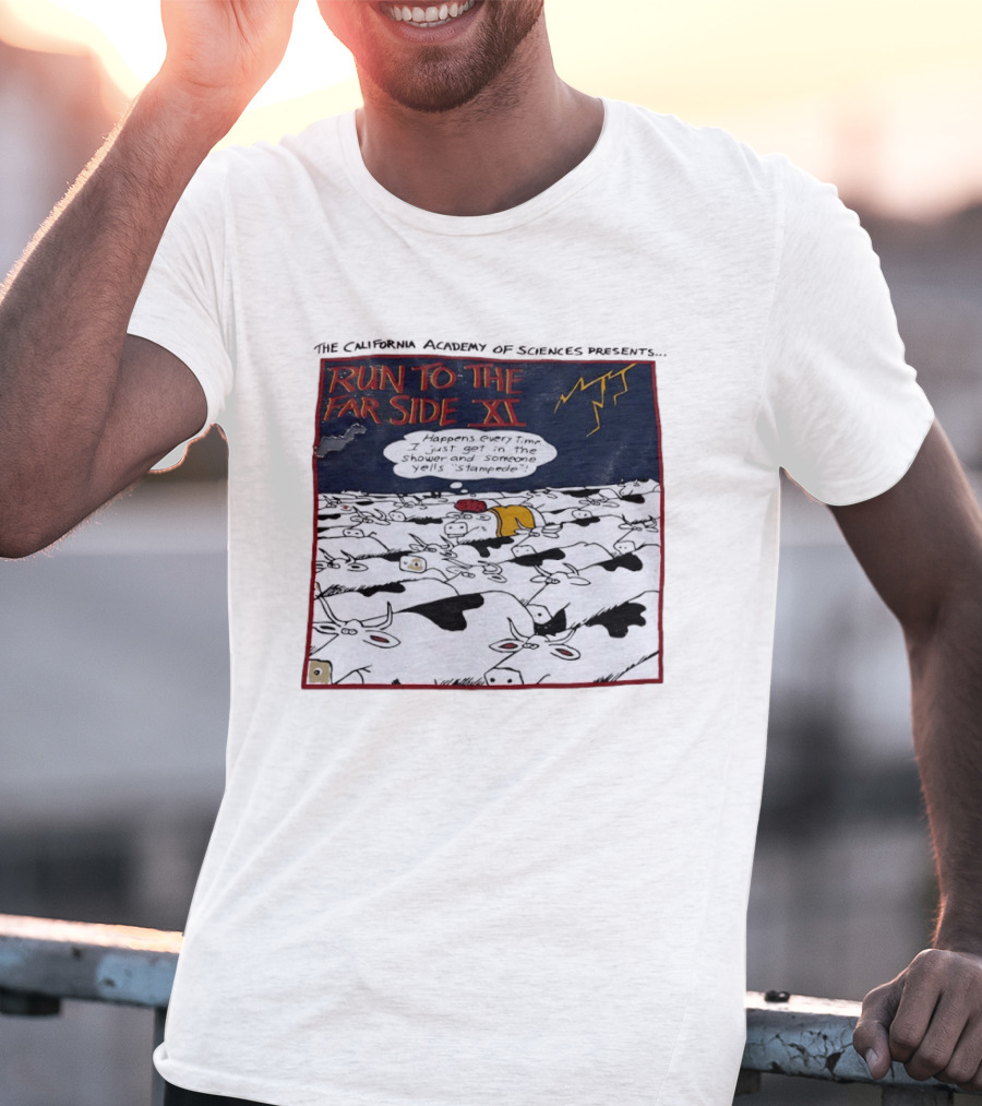 Run To The Far Side XI California Academy Of Sciences Stampede Scene T-Shirt