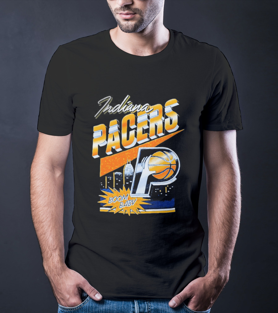 Indiana Pacers Boom Baby Basketball City T-Shirt