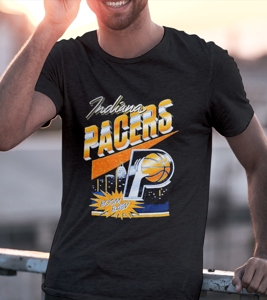 Indiana Pacers Boom Baby Basketball City T-Shirt