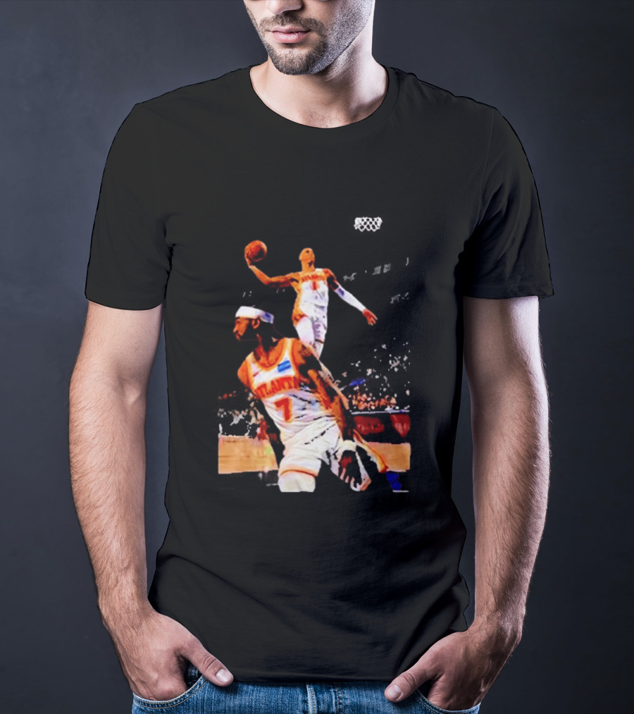 Nickeil Alexander Walker Jalen Johnson Slam Dunk Atlanta Hawks Basketball T-Shirt