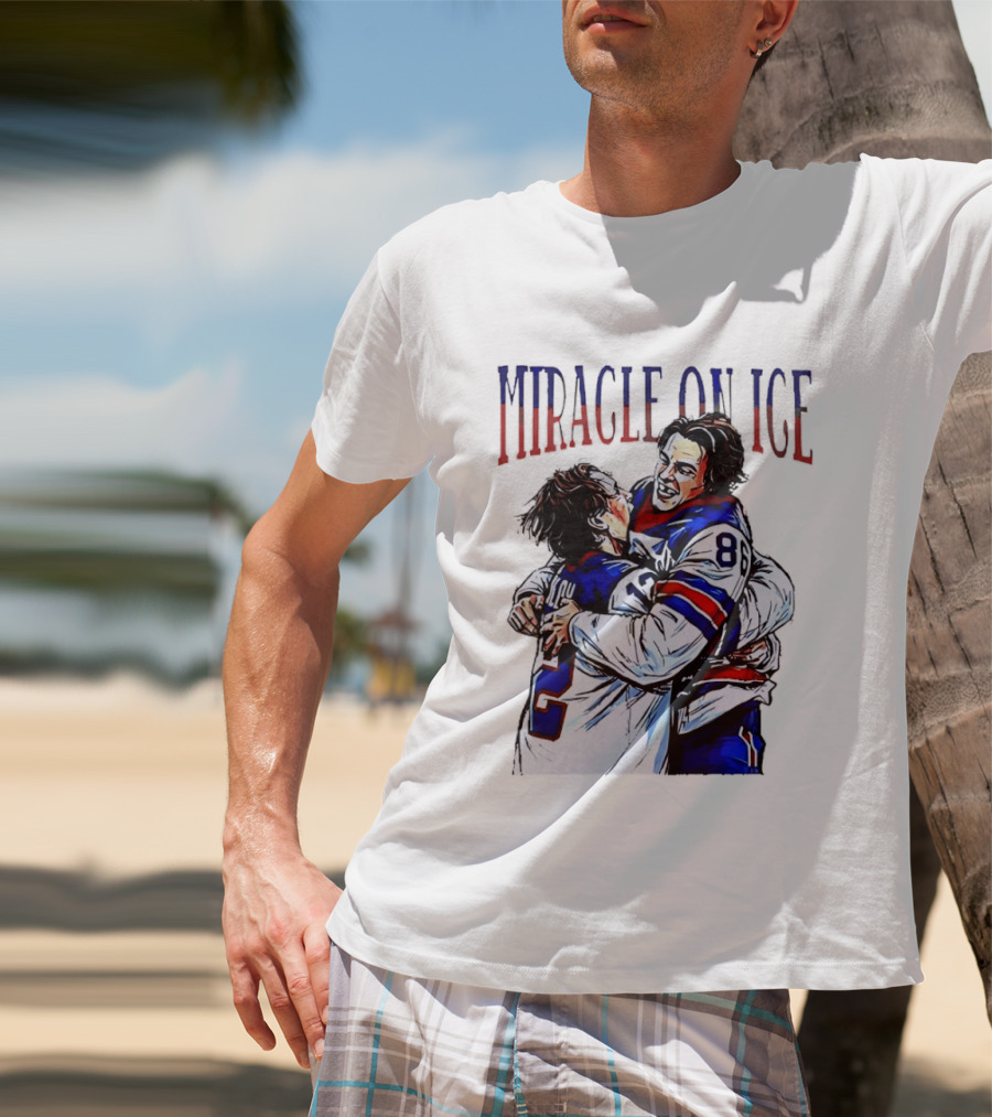 Miracle On ICE Jack Hughes Quinn Hughes USA Olympic Hockey Hug T-Shirt