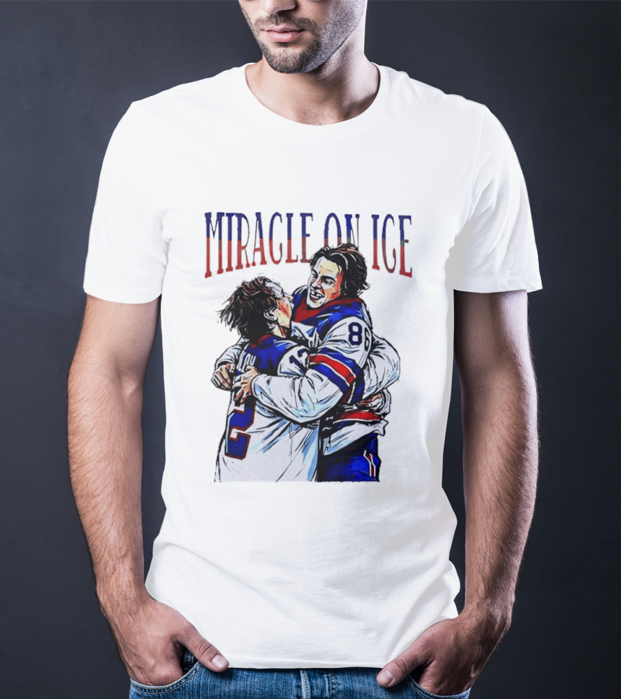 Miracle On ICE Jack Hughes Quinn Hughes USA Olympic Hockey Hug T-Shirt