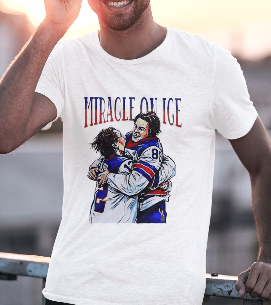 Miracle On ICE Jack Hughes Quinn Hughes USA Olympic Hockey Hug T-Shirt
