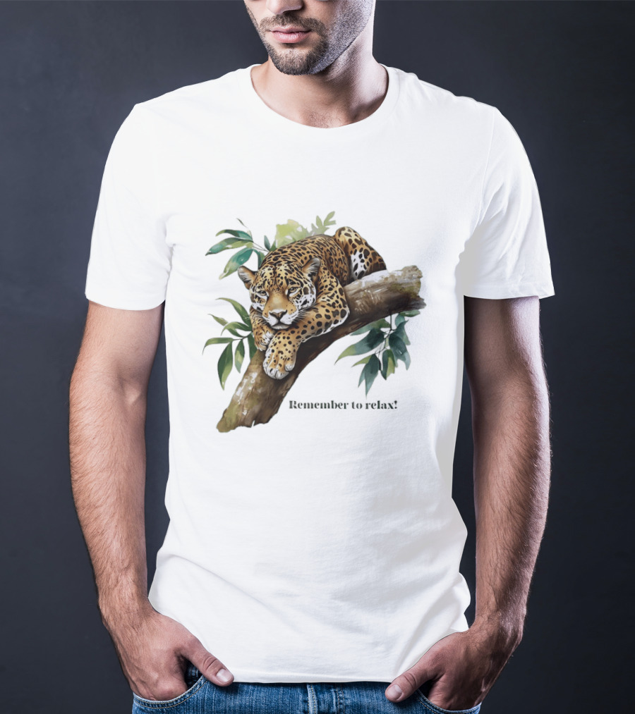Jaguar Remember To Relax Nature Relaxation Wildlife T-Shirt