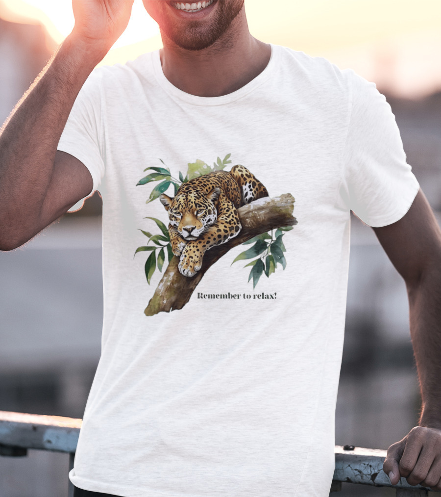 Jaguar Remember To Relax Nature Relaxation Wildlife T-Shirt